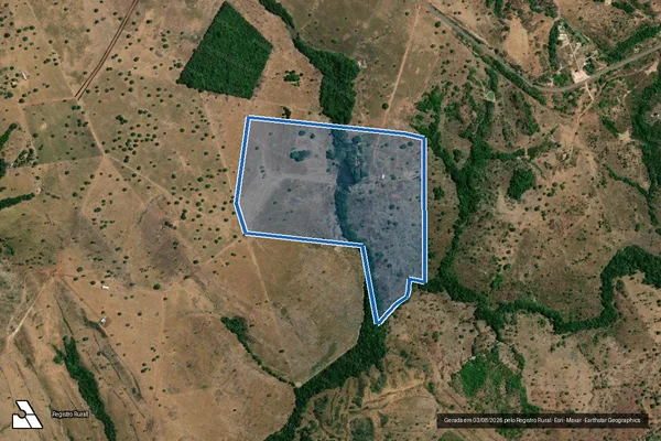 Imagem de satélite de Parte Remanescente do Lote 76 do Loteamento  Itaporã, 4ª  Etapa - Parcela 1 em Colméia - TO