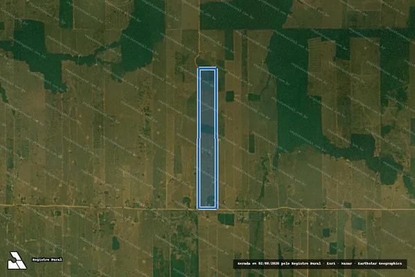 Imagem de satélite de LOTE 100/B GLEBA 65 P.A.D. MAL. DUT. - 100 REMANESCENTE em Alto Paraíso - RO