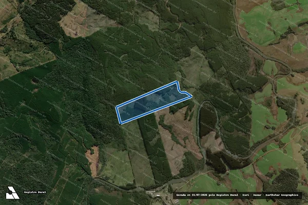 Imagem de satélite de Faxinal das Águas - Parte 1 em Santa Cecília - SC