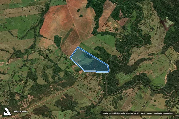 Imagem de satélite de FAZENDA MARIA CANDIDA - ÁREA REMANESCENTE em Rio Negro - MS