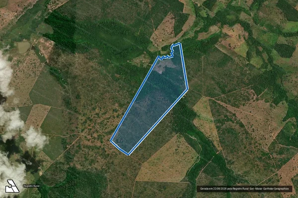 Imagem de satélite de FAZENDA BARBOSA - PARTE DO LOTE 249 - GLEBA SÃO MARTINHO - 001 em Araguatins - TO