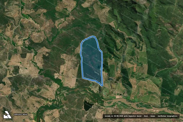 Imagem de satélite de FAZENDA DERRIBADA - Parte 1 em Almenara - MG