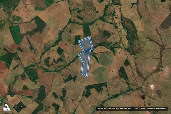Imagem de satélite de FAZENDA RIBEIRÃO DOS PAULAS - MAT. 3175 em Cachoeira Alta - GO