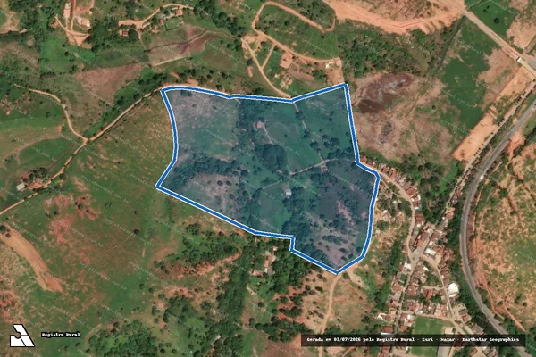 Imagem de satélite de SITIO SAO JOAO - 001 em Alpercata - MG