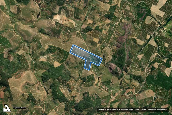 Imagem de satélite de SITIO SÃO PEDRO - Parte 1 em Governador Lindenberg - ES