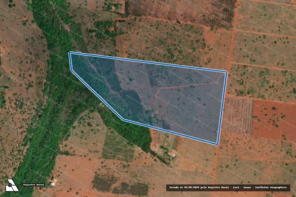Imagem de satélite de Lote 080 - Projeto de Assentamento Nova Tangará - Parte 1 em Uberlândia - MG