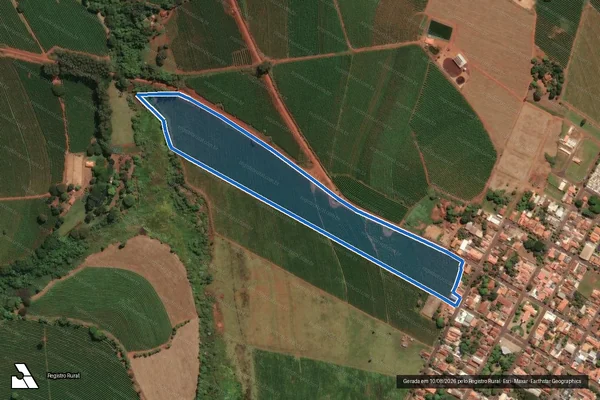 Imagem de satélite de CHACARÁ APARECIDA E CACHOEIRINHA - Quinhão 1  - Parte 1 em Ribeirão Corrente - SP