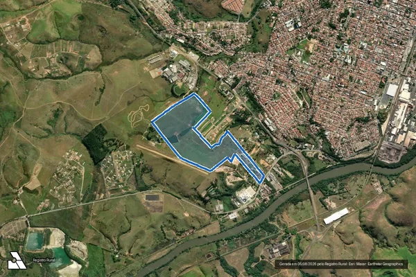 Imagem de satélite de Sitio Santa Fe em Cruzeiro - SP