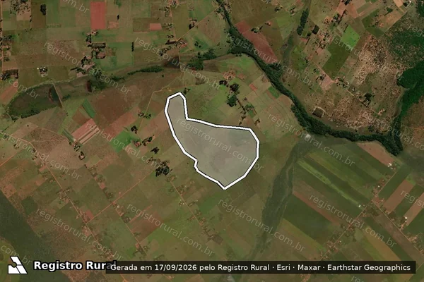 Imagem de satélite de Área de Interesse Ambiental 12 ? P. A. Eldorado I - Área de Interesse Ambiental 12 em Sidrolândia - MS