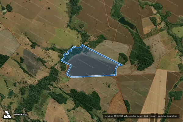 Imagem de satélite de FAZENDA MONJOLINHO OU LAGES  - GLEBA 02 em Jaraguá - GO