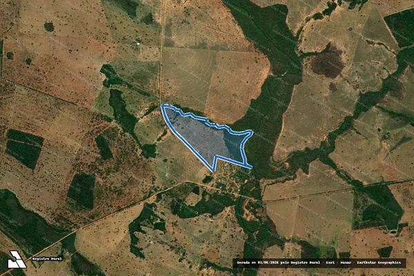 Imagem de satélite de Fazenda Bom Retiro - Fazenda Bom Retiro ? Gleba B em Corguinho - MS