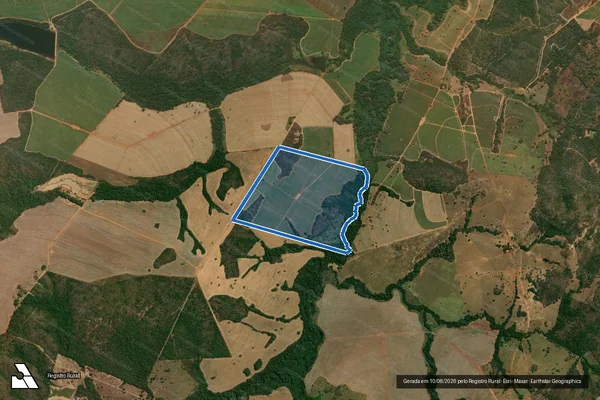 Imagem de satélite de FAZENDA SÃO CARLOS - PARTE 1 em São Luiz do Norte - GO