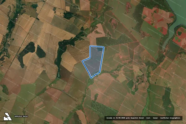 Imagem de satélite de ESTÂNCIA ONGOLE - Gleba 02 em Cachoeira Dourada - MG