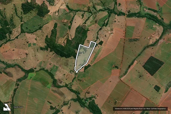 Imagem de satélite de FAZENDAS PARAISO E LAGEADO - PERÍMETRO em Edealina - GO