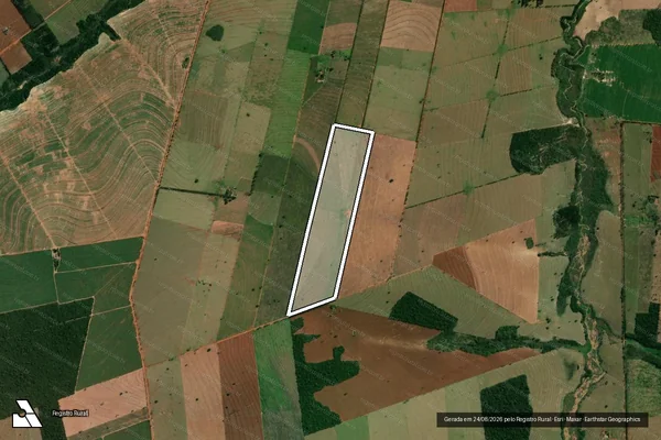 Imagem de satélite de Fazenda São Sebastião - Matrícula 32.405 em Paranavaí - PR