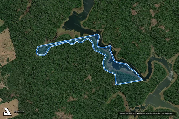 Imagem de satélite de FAZENDA VALE VERDE - UHETP - 31 - DESAPROPRIAÇÃO MAT. 1848;1849;1850 em Paranaíta - MT