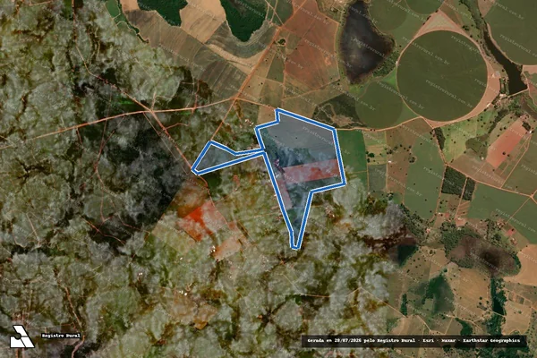 Imagem de satélite de FAZENDA BARRA - 001 em Itapaci - GO
