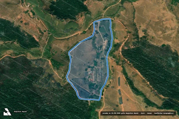 Imagem de satélite de GLEBA 03 ? FAZENDA DA VARGINHA - em Ponte Nova - MG