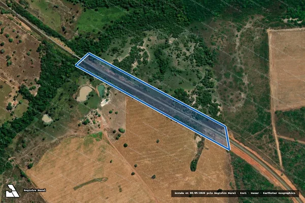 Imagem de satélite de CHACARA PARAISO Junção de Partes do Lote 57 do Loteamento Lages Gleba 04 em Alvorada - TO