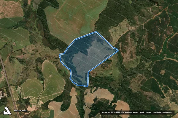 Imagem de satélite de FAZENDA OLHOS D ÁGUA - Única em Uberaba - MG