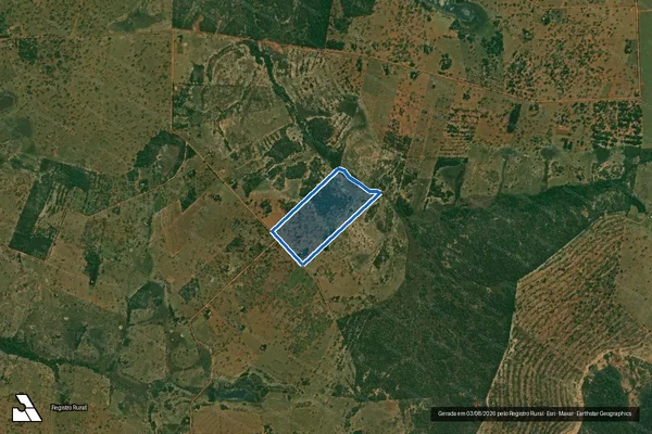 Imagem de satélite de Projeto de Assentamento Palmeira - Lote 56 em Nioaque - MS