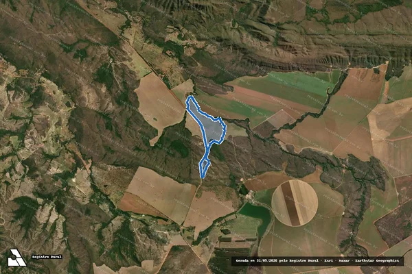 Imagem de satélite de UMA PARTE DE TERRAS NA FAZENDA PORTEIRAS  - Gleba 02 em Planaltina - GO