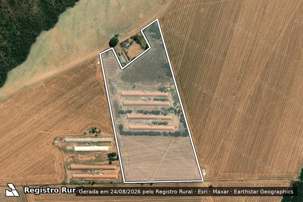 Imagem de satélite de Fazenda São Sebastião - Gleba 04 em Ipameri - GO