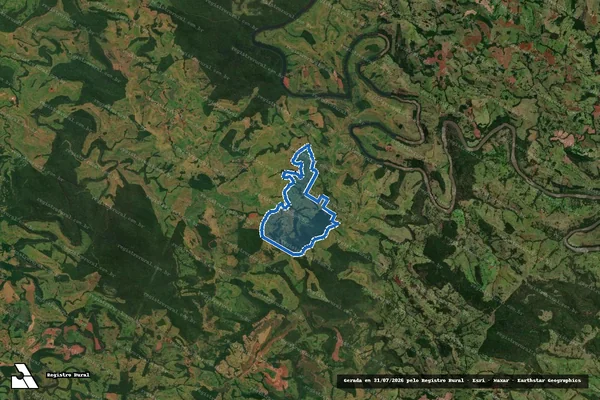 Imagem de satélite de Lotes 79, 80, 81, 82, 83, 53, 54, 55, 56, 57, 58 e 59, Pte dos Lotes 76, 77, 78, 73 e 75, Gleba 18, Colônia Santa Luzia - Única em Guaraniaçu - PR
