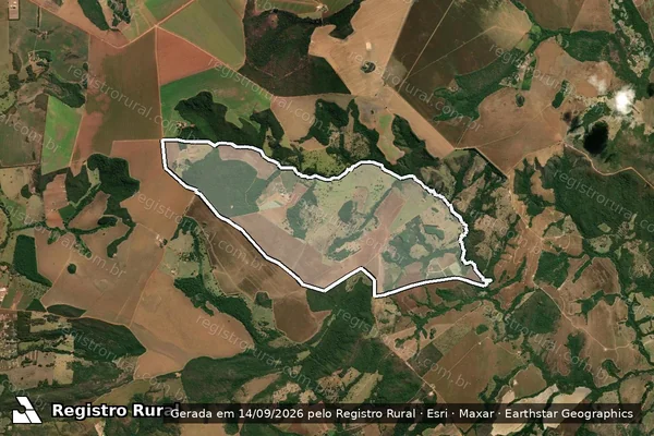 Imagem de satélite de FAZENDA RIO DOS PATOS - Única em Gameleira de Goiás - GO