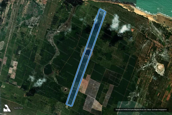 Imagem de satélite de FAZENDA LAGOA DO SAL - GLEBA-02 em Touros - RN