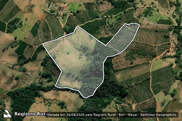 Imagem de satélite de SÍTIO SÃO SEBASTIÃO - SÍTIO SÃO BENEDITO em Monte Sião - MG