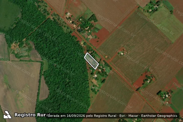 Imagem de satélite de PROJETO DE ASSENTAMENTO FORTUNA - AGROVILA-95A em Rio Brilhante - MS