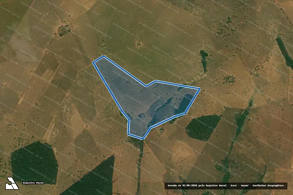 Imagem de satélite de Fazenda Morangas - Matrícula 1917, 9971, 12413 em Cassilândia - MS