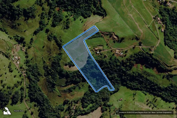 Imagem de satélite de PARTE DO LOTE COLONIAL RURAL Nº (174) - PARCELA 01 em São Miguel da Boa Vista - SC