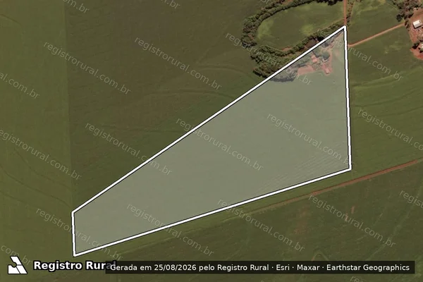 Imagem de satélite de Área de Terras Rurais situada na Gleba Silva Jardim - Parcela 1 em São Miguel do Iguaçu - PR