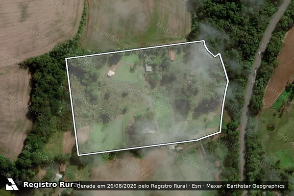 Imagem de satélite de PARTE DO LOTE RURAL N° 129  - Parte 2 em Cunha Porã - SC