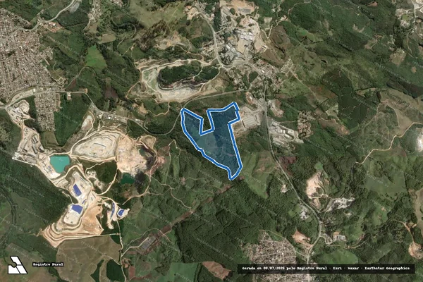 Imagem de satélite de Chacara Bom Jardim - Parte 1 em Rio Branco do Sul - PR
