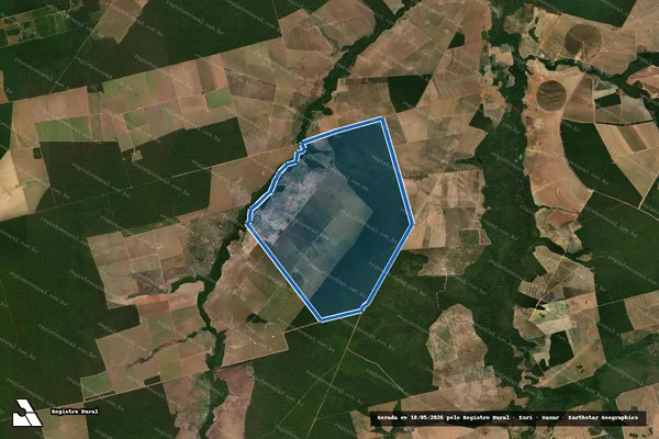 Imagem de satélite de FAZENDA 5 ESTRELAS - 001 em Gaúcha do Norte - MT