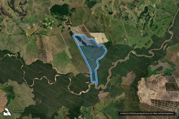 Imagem de satélite de FAZENDA LIMEIRA / GLEBA ÚNICA em Santa Maria - RS