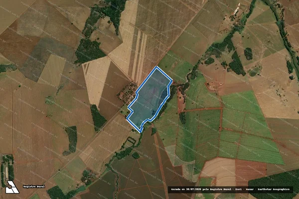 Imagem de satélite de Fazenda Paraíso em Vicentinópolis - GO