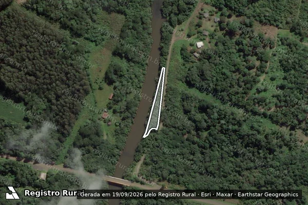 Imagem de satélite de Area de Terras da Colonia Palmital - PARCELA I em União da Vitória - PR