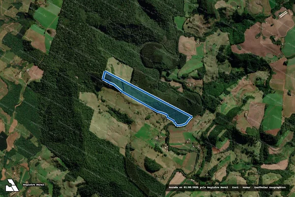 Imagem de satélite de Fazenda São João - Parcela 1 em Palma Sola - SC