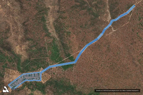 Imagem de satélite de SAMBAIBINHA - AGROVILA E ESTRADA em São Francisco do Piauí - PI