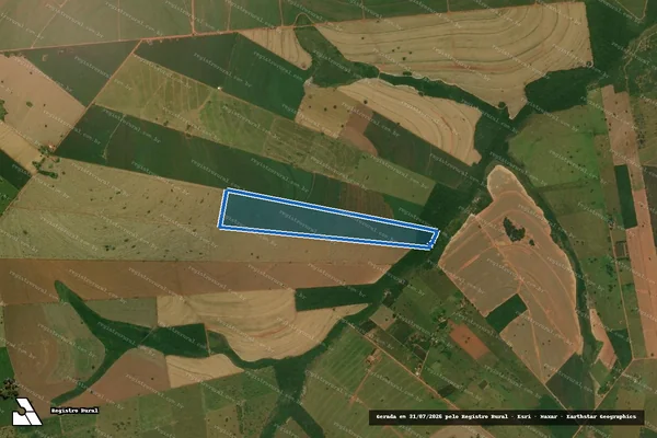 Imagem de satélite de Lotes 12 B 1 e 12 B 2 Quadra 11 - Parte 1 em Ivinhema - MS