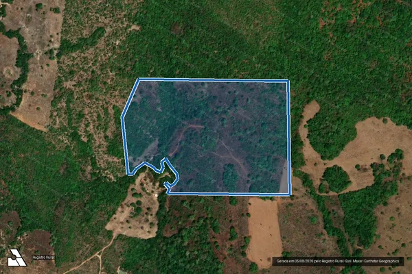 Imagem de satélite de FAZENDA ALAGADO - GLEBA ? 21 - GLEBA ? 21F em Crixás - GO
