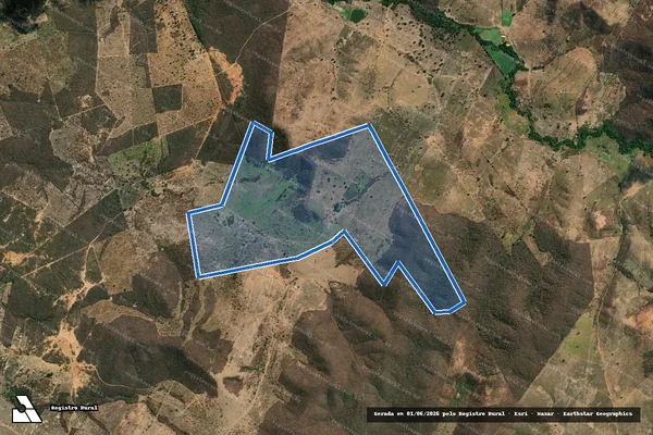 Imagem de satélite de FAZENDA CANOAS E PRATA, LUGAR DENOMINADO FAZENDA CURUMATAI - Parte 1 em Juramento - MG
