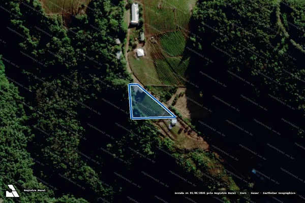 Imagem de satélite de LOTE RURAL 55 - LINHA PAULINA - FARIA LEMOS - Parcela 1 em Bento Gonçalves - RS