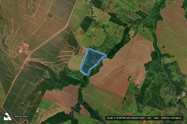 Imagem de satélite de LOTE 40-B ? GLEBA 02 MOROTI - Parte 1 em Sete Quedas - MS