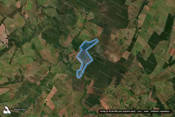 Imagem de satélite de Fazenda Santo Antonio do Buriti - REMANESCENTE em Dois Irmãos do Buriti - MS