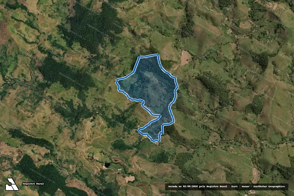 Imagem de satélite de FAZENDA SANTO ANTÔNIO OU RIO PRETO - PARCELA 03 em Muriaé - MG